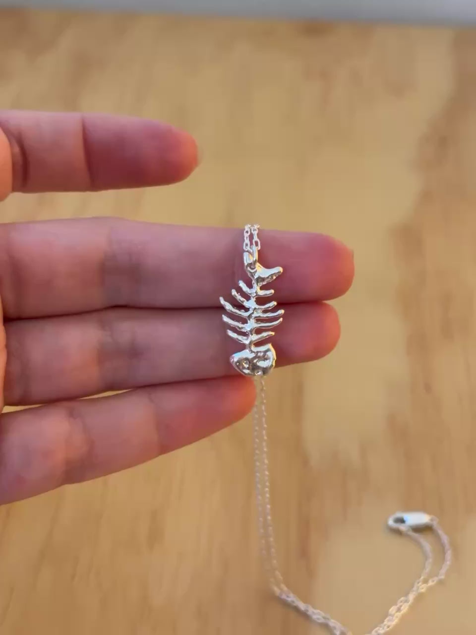 Mermaid Fish Bone Necklace